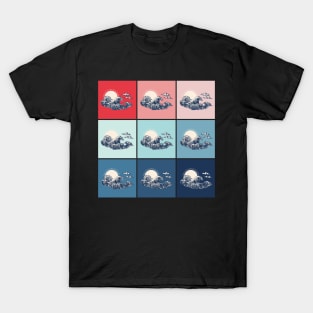 Pop Art Great Wave Vintage Japanese Kanagawa 445 T-Shirt